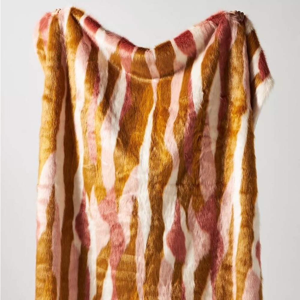 Anthropologie Faux Fur Throw